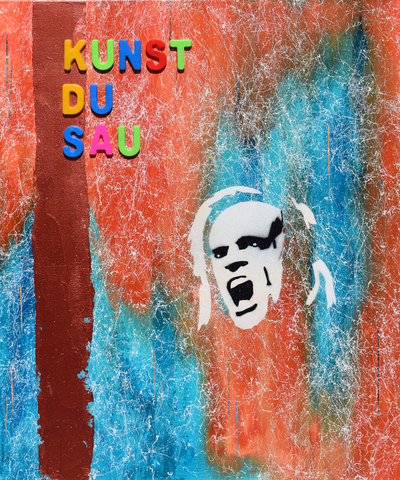 ms - kunst du sau II - NeoPopArt - mixed media - 50x60 - 2021