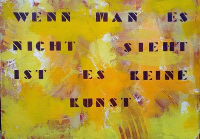 wenn man es nicht sieht - by malte sonnenfeld 2022 acryl stencil 50x70cm