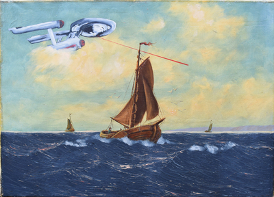 KAAAAHN! by malte sonnenfeld 50x70cm öl auf leinwand 2022