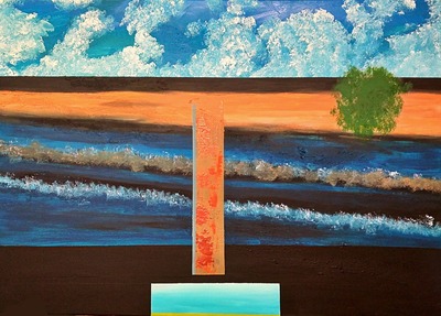 uferböschung tollense by malte sonnenfeld 100x120cm 2024
