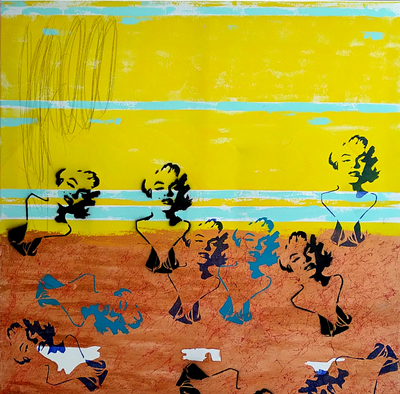 empty shells 100cm x 100cm acryl by malte sonnenfeld