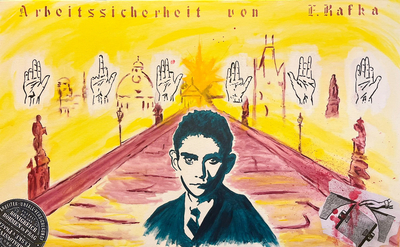 _Kafkas Job_by malte sonnenfeld 2024 acryl 130cmx80cm