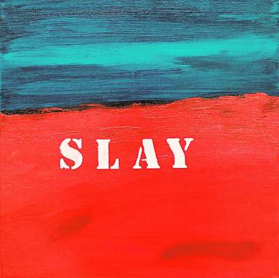 SLAY by Malte Sonnenfeld 2024 50x50cm Acryl