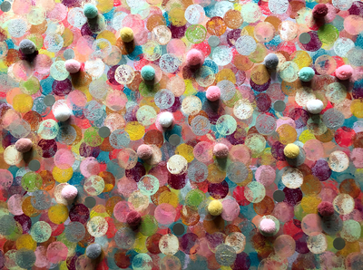 ooops i dot it again - by frollein suomi 2021 80x80cm