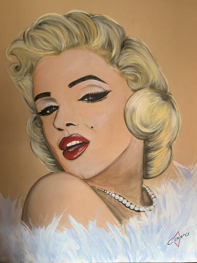 CA Marilyn Monroe - Pop Art - Acryl auf Leinwand - 100 x 120 - 2024