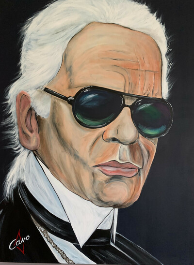 CA Karl Lagerfeld - Pop Art - Acryl auf Leinen - 100 x 100 - 2024