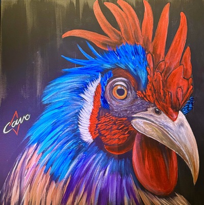 CA Sir Henry - Tiermalerei - Acryl auf Leinen - 60 x 60 - 2025