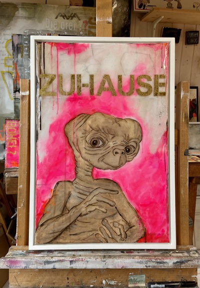 id - E.T. ZÚHAUSE - Epoxidharz und Acryl - 40x60 - 2023