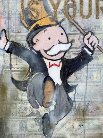 id - The Monopoly Man - Epoxidharz und Acryl - 60x80 - 2023