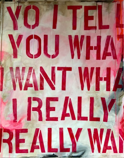 id - I tell you what I want - Epoxidharz auf Leindwand - 100x100 - 2024