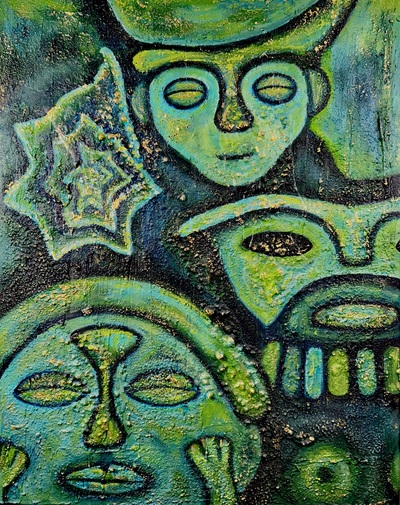 rrm - Beneath The Surface -mixed media - 40x50 - 2023