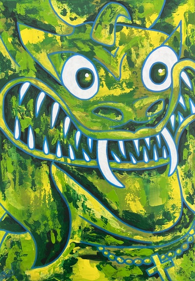 rrm - Diablo de Yare II - Acryl auf Holz - 29x42 - 2021
