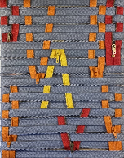 rrm - Cumbre Vieja - Textilkunst - Recycelte Materialien - 24x30 - 2022