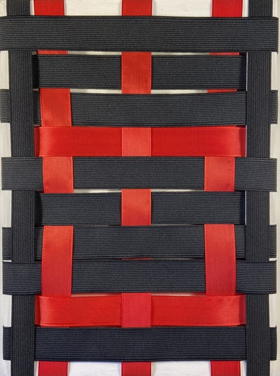 rrm - I Dare - Textilkunst - Recycelte Materialien - 25x34 - 2022