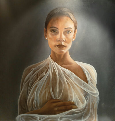 09 - ca - Balletttänzerin - Realistische Ölmalerei - 60x60 - 2024