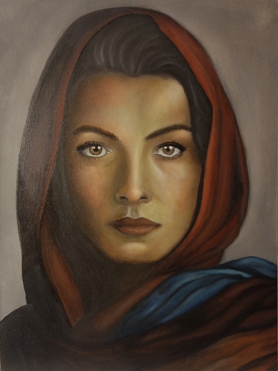 10 - ca - Orientalischer Anmut - Realistische Ölmalerei - 30x40 - 2023