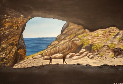 16 - ca -Masca Schlucht Teneriffa - Landschaftsmalerei - 90x60 - 2021