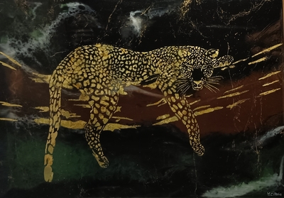 19 - ca - Königlicher erhabener Anblick - Resin Art Work - Epoxidharz -70x100 - 2023