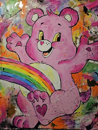 SM-HappyBear-keineFestl.-50x70-AcrylFluoresz.-2024