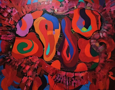 11.. ohne Titel, Acryl auf Leinwand 150 x 120 cm gemalt 2021, BZ