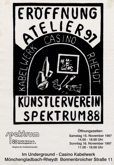 1997 Eröffnung Atelier 97 schwarz-weiß