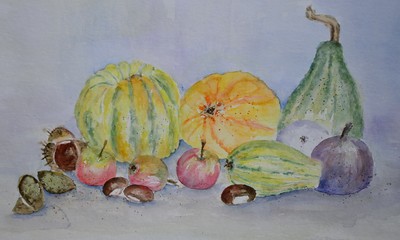 MB,Herbststillleben,Aquarell,30x40,2022