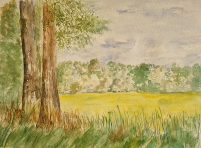 MB Aquarell auf Papier 36x48cm Spätsommer €190,-