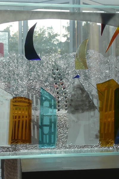 Impressionen  Glas Landschaft 44 x 44x 8
